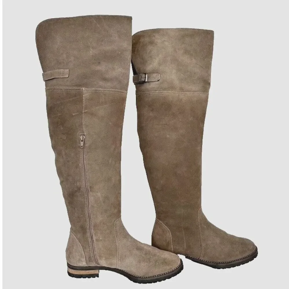 Fabianelli Italian Boots Leather Suede Over Knee Lined‎ Bohemian Sz 7.5